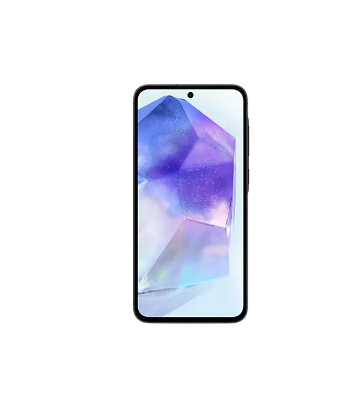 image shows the Samsung Galaxy A55 5G smartphone