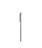 displays a sleek, vertical metallic object, which appears to be a side view of a modern smartphone
